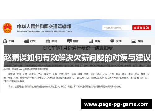 赵鹏谈如何有效解决欠薪问题的对策与建议